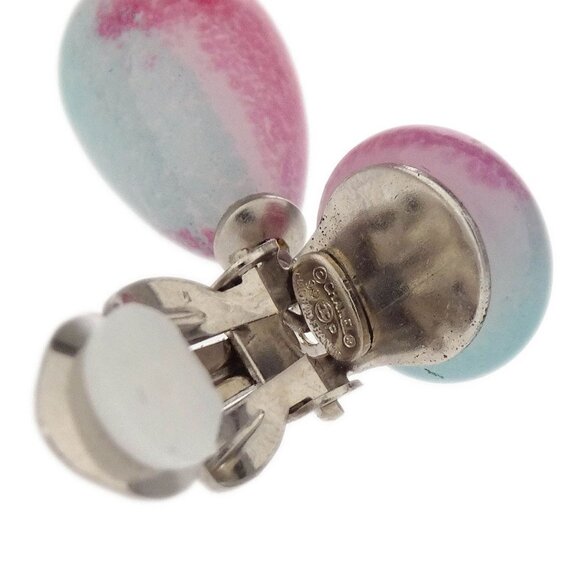 Chanel Dangle Earrings Clip-On Light Blue - Picture 4 of 4